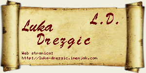 Luka Drezgić vizit kartica
